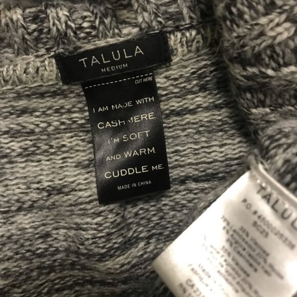 Aritzia TALULA Cashmere Blend Cardigan Sweater Shawl Collar Soft Knit Heathered - Picture 6 of 8